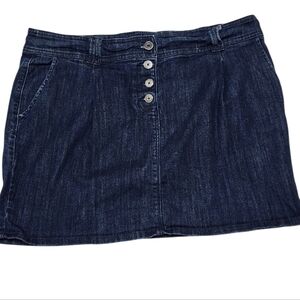 New York & Company Dark Blue Denim Skirt Size 14